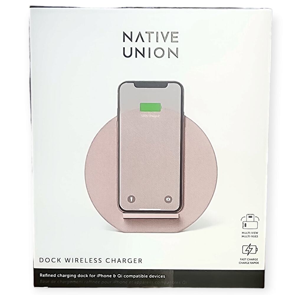 Native Union Dock Wireless Charger – Pink – NWT